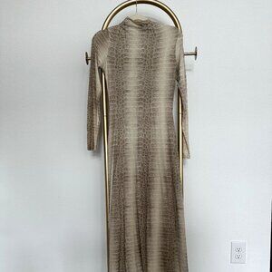 Naked Wardrobe Animal Print Maxi Dress